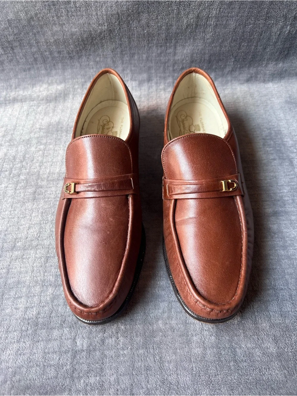 Florsheim Imperial Como Leather Loafers Sz 9 D Slip On Moc Toe 93241 Brown